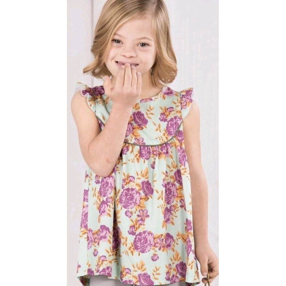 MATILDA JANE Vault Purple Posies Dress 10 Flutter‎ Girls Floral